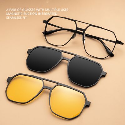 Titane pur de haute qualité, aluminium, pinceau magnétique sur lunettes