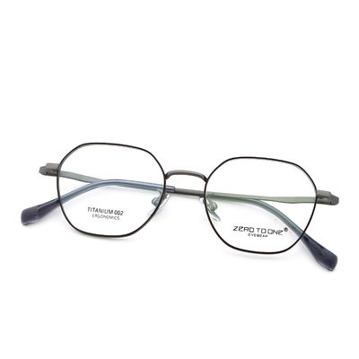 Goede prijs Verscheidene kleuren Polygonen IP Plating Bate Titanium Glas Frames online