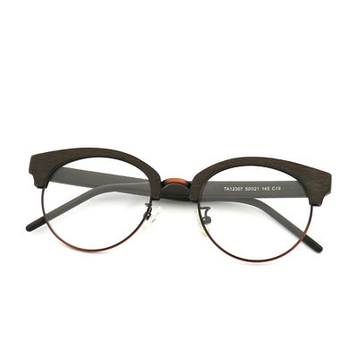 Good price Various Colors Wood Grain Optical Glasses Acetate Frame MR 12307 online