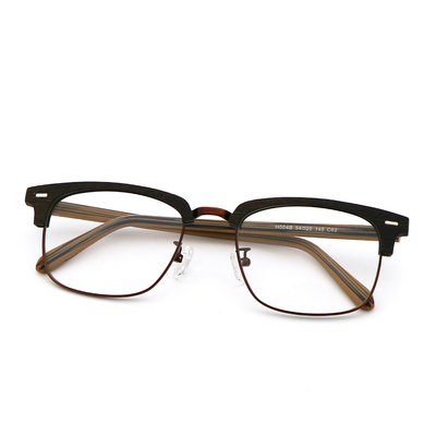 Buon prezzo Occhiali ottici unisex a bordo completo in legno di aceto di grano in linea