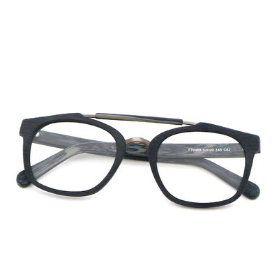 Buen precio Cuadro óptico multicolor de acetato de la colección de granos de madera MR 0369 en línea