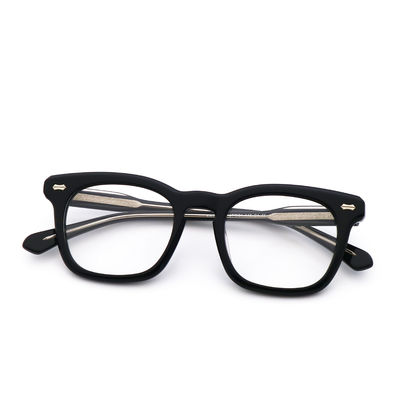 Bom preço Óculos retangulares de acetato quadrado Clássico Retro Artesanal Personalidade espessa on-line