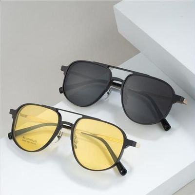 Guter Preis Elliptische reine Titanium-Aluminium-Brille Clip auf Brillengeschäft Online