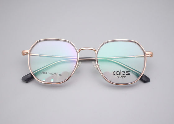 Goede prijs Vierkante metalen raam Brillen Slank frame met flex tempels Lengte online