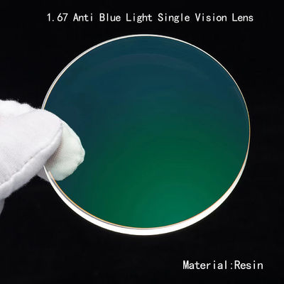 Good price 1.67 Anti Blue Light AR Coating Ophthalmic Polarized Single Vision Lenses With Blue Light Filter online