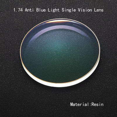 Buen precio 1.74 Lentes de visión única estándar oftalmológicos con recubrimiento AR contra luz azul en línea