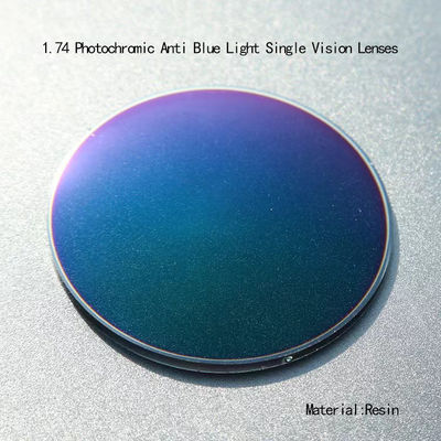 Guter Preis 1.74 Fotochromische Linsen Brille Anti-Blaulicht AR-Beschichtung Einzelsichtlinsen Online