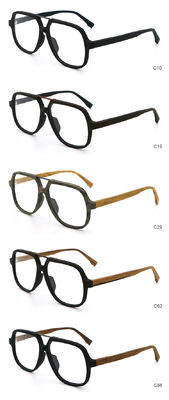 Handmade Retro Imitation Wood Acetate Optical Glasses Frame For Men And Women