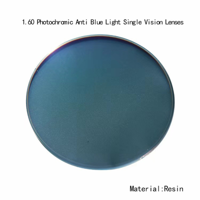 Bon prix 1.60 Lentilles photochromiques à couche AR anti lumière bleue à vision unique en ligne