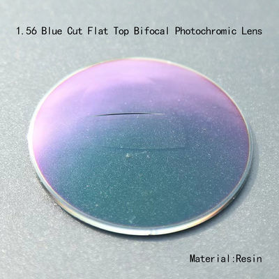 Goede prijs Kwaliteit lenzen 1.56 Blauw gesneden platte bovenkant bifocale fotochromische lens online
